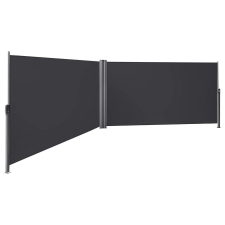 Songmics Kétoldalas, kihúzható napellenző 160 x 600 cm, szürke kerti bútor