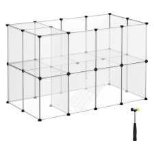Songmics kisállat ketrec lépcsővel, 143 x 91 x 73 cm ketrec, szállítóbox rágcsálóknak