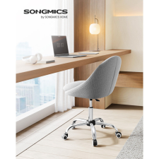 Songmics OBG020G01 Forgószék Íróasztalhoz Szürke Párnázott Magasságállítható forgószék