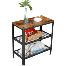 Songmics Oldalasztal, éjjeliszekrény 2 hálós polccal 60 x 30 x 60 cm (LET33BX) bútor