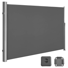Songmics Oldalsó napellenző erkélyre és teraszra 180 x 350 cm, füst szürke kerti bútor