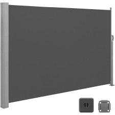 Songmics Oldalsó napellenző erkélyre és teraszra 300 x 160, cm, füstszürke kerti bútor