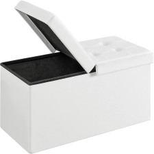 Songmics Puff, összecsukható tárolópad 80L, fehér | SONGMICS bútor