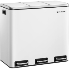 Songmics Szelektív szemeteskuka 3x18L, fehér szemetes