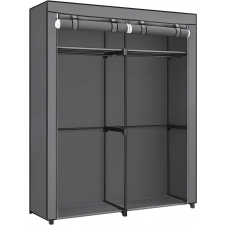 Songmics Szövet ruhásszekrény / mobil gardrób - 140 x 174 cm (sötétszürke) bútor