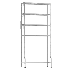 Songmics Tároló polc WC fölé, helytakarékos tároló állvány, ezüst 83x30x179cm fürdőszoba bútor