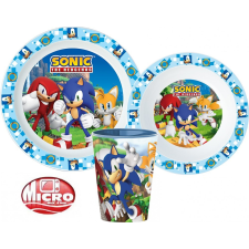 Sonic, a sündisznó étkészlet, micro műanyag szett babaétkészlet