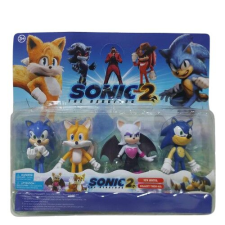 SONIC a sündisznó játékfigura szett, 4db-os, 1-es játékfigura