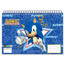  Sonic a sündisznó Rush A/4 spirál vázlatfüzet, 30 lapos füzet