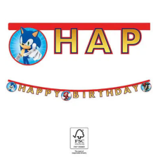 Sonic a sündisznó Sega Happy Birthday felirat FSC 2 m party kellék