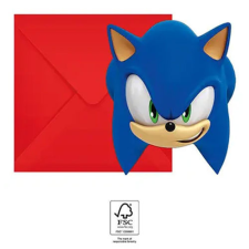 Sonic, a sündisznó Sonic a sündisznó Sega Party meghívó 6 db-os FSC party kellék