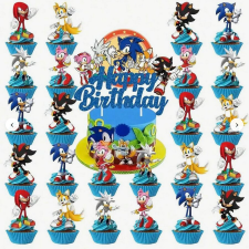  Sonic papír tortabeszúró,tortadísz 25 db/csomag sütés és főzés