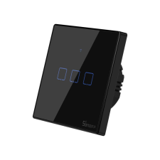 Sonoff TX T3 EU 3C Wi-Fi + RF háromgombos érintős kapcsoló fekete (SON-KAP-TXT33) okos kiegészítő