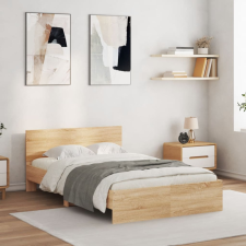 Sonoma tölgy színű ágykeret fejtámlával 120 x 200 cm ágy és ágykellék