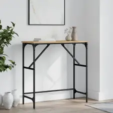  sonoma tölgy színű szerelt fa dohányzóasztal 75x32x75 cm bútor