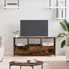  Sonoma tölgy színű szerelt fa és vas TV-szekrény 102x33x45 cm bútor
