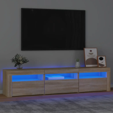  Sonoma tölgy színű TV-szekrény LED-lámpákkal 180x35x40 cm bútor