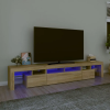  sonoma-tölgy színű TV-szekrény LED-lámpákkal 230x36,5x40 cm