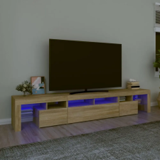  sonoma-tölgy színű TV-szekrény LED-lámpákkal 230x36,5x40 cm bútor