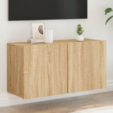  sonoma-tölgyszínű falra szerelhető TV-szekrény 80 x 30 x 41 cm bútor