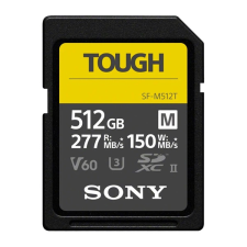 Sony 512 GB SDXC Card SF-M Tough (277 MB/s, Class 10, UHS-II U3, V60) memóriakártya