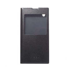 Sony Tok álló, bőr hatású (FLIP, oldalra nyíló, S-View Cover) FEKETE Sony Xperia L1 (G3312) tok és táska
