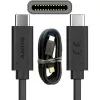 Sony USB 2.0 Type C Összekötő Fekete 1m UCB24