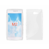 Sony Xperia M2/M2 Aqua D2305/D2403, Szilikon tok, S-Case, átlátszó
