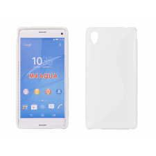 Sony Xperia M4 Aqua E2303, Szilikon tok, S-Case, fehér tok és táska