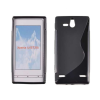 Sony Xperia U ST25i, Szilikon tok, S-Case, fekete