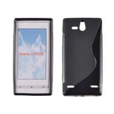 Sony Xperia U ST25i, Szilikon tok, S-Case, fekete tok és táska