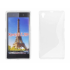 Sony Xperia Z1 C6903, Szilikon tok, S-Case, átlátszó