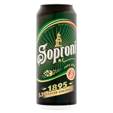  Soproni 1895 világos sör 5,3% 0,5 l doboz sör