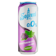Soproni feketeribizli-lime-os alkoholmentes sörital 0,0% 500 ml sör
