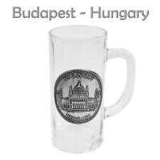  Söröskorsó 0,3l Budapest Parlament fémcímkés - Magyaros ajándék ajándéktárgy