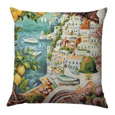 Sorrento citromos mediterrán párnahuzat 45x45 cm lakástextília