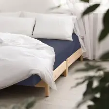  Sötét Tenger kék pamutszatén gumis lepedő 180x200 lakástextília