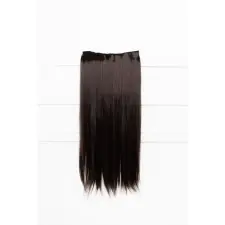  Sötétbarna Egyenes Csatos Póthaj 60 cm póthaj