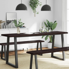  sötétbarna kezelt tömör asztallap 180x60x(2-4) cm bútor