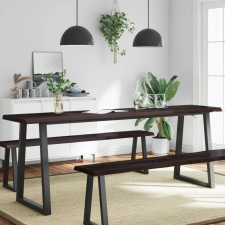  sötétbarna kezelt tömör asztallap 220x50x(2-6) cm bútor