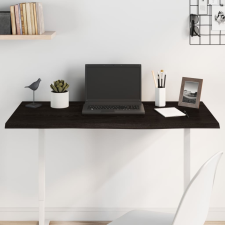  sötétbarna kezelt tömör tölgyfa asztallap 100x50x2 cm bútor