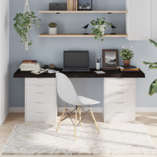  sötétbarna kezelt tömör tölgyfa asztallap 180x50x(2-6) cm bútor