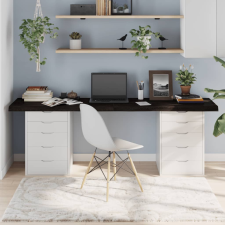  sötétbarna kezelt tömör tölgyfa asztallap 200x60x(2-6) cm bútor
