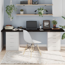  sötétbarna kezelt tömör tölgyfa asztallap 220x60x(2-4) cm bútor