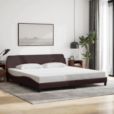  sötétbarna szövet ágykeret matrac nélkül 200 x 200 cm ágy és ágykellék