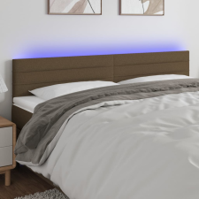 sötétbarna szövet LED-es fejtámla 180x5x78/88 cm ágy és ágykellék