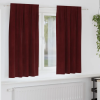  Sötétítő függönyök 2 pcs Bordó 140 x 175 cm Bársony