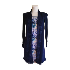  Sötétkék hosszú ujjú női ruha (méret: S)