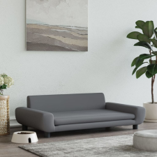 sötétszürke bársony kutyaágy 100 x 54 x 33 cm szállítóbox, fekhely kutyáknak