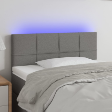  Sötétszürke szövet LED-es fejtámla 100x5x78/88 cm ágy és ágykellék